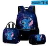 Producto Nuevo Transfronterizo 3D: Set de Tres Piezas para Estudiante con Estampado de Dibujos Animados: Mochila, Lonchera y Estuche - Más Elegante Que Nunca