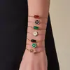 Xinyixinxin Acero Inoxidable Piedra de Cristal Natural Garra Biselada Incrustada Circonita Cuadrada Flor de Cinco Pétalos Conjunto de Collar y Pulsera