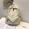 Mochila escolar de estilo coreano, de color sólido, sencilla y a la moda, combina con todo, para estudiantes universitarias, de gran capacidad, resistente al desgaste, para viajes y clases.