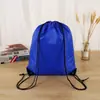 Bolsa de poliéster com bolso em destaque Pano Oxford Nylon de maratona Cordão Mochila Armazenamento Bolsa promocional Bolsa tutorial Logo da bolsa