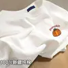 Camiseta de Algodón Puro Pesado Estilo Coreano para Mujer 2025 Verano Nuevo Holgada Blanca Talla Grande Marca de Moda Top de Manga Corta Ins