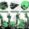 Decoración de Halloween Cráneo Fantasma Zombi Césped Patio Logo Pila Fluorescente Horror Accesorios Suministros Nuevo