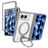 Aplicable a funda de teléfono iPhone duo cola magnética soporte de rotación 360 eje central magnético funda protectora plegable Apple