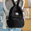 Mochila nueva estilo coreano ins de lunares para niñas, encaje, alto valor estético, gran capacidad, mochila escolar para estudiantes de secundaria, mochila estilo bosque