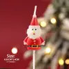 Oso Navideño 2025 Fresa Cerámica Tazón Decoración Pastel Papá Noel Muñeco de Nieve Velas Círculo de Hierba Inserto para Postre