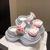 Zuecos de Verano para Mujer Antideslizantes de Suela Gruesa para Exteriores, Zuecos de Gato para Interior, Sandalias Mary Jane para Playa, Zuecos para Mujer