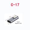 Tipo c adaptador usb 3.1 adaptador lightning interface plugue magnético macho adaptador extensão cotovelo