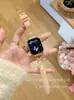 Fivela de Metal Borboleta Tira de Couro Adequado para Apple Watch 10 S11 Huawei Fit4 Gt6 Xiaomi 9Pro Pulseira
