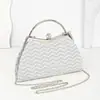 Bolso de Mano Nuevo Vintage Transfronterizo, Bolso para Mujer Cheongsam, Bolso de Mano Elegante y de Moda, Bolso de Mano de Lujo con Pedrería para Vestido de Noche de Banquete