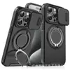 Modelo Popular de Comercio Electrónico Adecuado para la Serie iPhone 16/16 Pro Ventana Deslizante Magnética Funda para Teléfono Móvil Anticaídas Apple 15