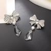 Clip para Oreja de Mariposa Super Hada Estilo Francés Clip para Oreja de Borla Perla para Mujer ins Diseño Nicho Aretes de Lujo Ligero