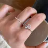 Anillo Retorcido de Cuerda para Mujer, Estilo Ins, Moderno, Sencillo, Anillo Liso, Anillo Abierto, Diseño Geométrico, Anillo de Dedo Índice de Alta Gama