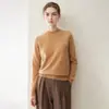 Novedad Otoño/Invierno 2026 Jersey de Punto 100% Cachemira Cuello Semi Alto Redondo Manga Larga Bordado Letras Suave y Esponjoso Jersey de Cachemira