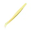 Pinzas para Pestañas Postizas sin Pegamento, Pinzas Doradas de Pluma, Herramientas de Belleza para Pestañas de Acero Inoxidable Recubierto de Alta Precisión, Pinzas para Uñas y Cejas