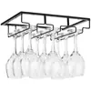 Estante Alto Creativo para Copas de Vino Estilo Americano, Estante Colgante de Hierro Forjado Invertido para Copa de Vino en Barra Casera, Estante para Copas de Vino
