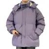Chaqueta de algodón de alta calidad, con forro polar, cálida, con capucha, talla grande, para hombre, con cuello alto, engrosada para actividades al aire libre, adecuada para parejas y diseñada para senderismo.