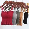 Camisola de verano para mujer, prenda exterior de verano, belleza de verano, espalda descubierta, top básico para el pecho, nuevo top versátil, top corto plisado