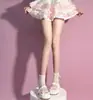Calcetines Blancos de Encaje para Mujer, de Media Pantorrilla, Estilo Delgado para Primavera y Verano, Calcetines de Malla Calados Estilo Ballet con Lazo
