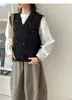 Chaleco de Punto con Perlas Pesadas y Cuello en V Estilo Socialité Transfronterizo, Chaleco de Punto Brillante con Lentejuelas de Alta Gama para Otoño e Invierno