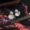 Pendientes de Perla de Vidrio de Lujo Accesible de la Luz Medieval Pendientes con Diseño Creativo de Concha Pendientes Literarios e Interesantes