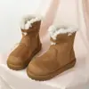 Botas de gamuza para mujer, nuevas de invierno 2026, a la moda y versátiles, con punta redonda, diseño reversible y forro de algodón con suela gruesa