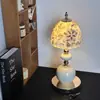 Designer de Abajur Luxo Leve Mármore Falso Espanhol Luminária de Mesa Vento Sala de Estar Quarto Mesinha de Cabeceira Luminária Decorativa Luminária de Mesa Ferro