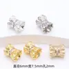 Contas Cilíndricas com Zircônia Micro-Incustada, Contas Espaçadoras para Joias, Contas Soltas, Acessórios para Montagem de Pulseiras e Colares DIY Color-Preserving Banhados a Ouro 14K