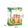 Amazon Saco de Papel para Presente de Mão de Animal Fofo da Selva Saco de Papel para Presente de Compras Saco de Papel para Roupas