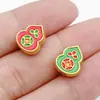 Cuentas espaciadoras de calabaza de aceite con goteo de oro estilo chino con agujero pasante, monedas de la fortuna, accesorios para pulseras DIY que atraen la riqueza