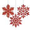 Colgante de plástico para decoración de árbol de Navidad con copos de nieve de 10 cm, diseño transfronterizo