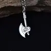 Plata de ley S925 personalizada moda nacional hacha carácter fu colgante retro pequeño colgante estilo étnico Creativo regalo de Año Nuevo