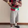 Chaleco Sin Mangas con Cremallera y Letras Bordadas Alcatraz Corteiz Marca Europea y Americana de Moda High Street Traje Deportivo y de Ocio Ins
