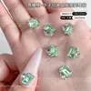 Acessórios para Unhas Azul Lago Claro com Cristais K9 Brilhantes, Sem Base, Arranjos de Diamantes Feitos à Mão, Unhas de Cristal Coloridas