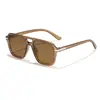 Nuevas Gafas de Sol de Moda de Doble Puente Transfronterizas para Hombres, Casuales y Versátiles, que Resaltan el Rostro, Pequeñas Anti-UV, Gafas de Sol de Gama Alta para Mujeres
