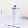 Taza térmica de acero inoxidable 304, termo de doble pared con popote, diseño elegante, portátil, adecuada para estudiantes, unisex, para café y agua