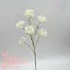 Materiais florais em tons de branco para salões de casamento, móveis para vitrines, adereços de flores de seda para decoração suave, arranjos de flores, marcadores de corredor, buquês artificiais atacado