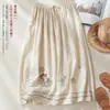 Falda Retro Artística de Algodón y Lino con Bordado Pesado para Mujer Estilo Chino Suelta Adelgazante Falda Bordada de Corte A Falda con Dobladillo Ancho