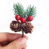 Comercio Electrónico Transfronterizo Fruta de la Fortuna Fruta Roja Artificial Fruta de Acebo Norteamericano Baya Roja Adornos Decoración del Hogar Flores de Nochevieja