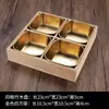 Jiugongge Creativo vajilla comercial restaurante de hot pot tienda de barbacoa plato de carne y verduras caja de bambú y madera bandeja plato con compartimentos