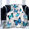 Manta com Estampa Digital, Manta de Flanela, Manta de Ar Condicionado Borboleta, Manta de Soneca, Venda Direta da Fábrica, Confortável e Quente para Cama e Sofá