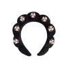 Diadema francesa retro transfronteriza con esponja alta, diadema con calavera torcida, toalla de terciopelo, horquilla para el cabello, accesorios para el cabello nuevos que combinan con todo para belleza femenina
