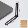 Soporte de ángulo de acero inoxidable con agujeros largos ajustables, fijador de ángulo recto de 90 grados móvil de doble cabeza, pieza de ángulo de hierro en forma de L
