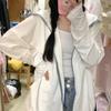 Ropa de Protección Solar de Calidad Tiktok para Mujer, Seda de Hielo Verano Delgado Nuevo 2025 Holgado con Capucha Transpirable Cardigan UV