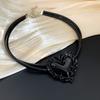 Collar de cuerda de cuero doble con plisado exagerado retro para mujer, cadena de clavícula de alta gama, nuevo diseño