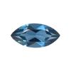 Huagang Gem Horse Eye Natural London Blue Topaz Pedra Nua Topázio Azul Escuro Topázio Formato de Folha