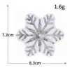 Floco de Neve Prateado Lantejoulas Exquisitas Bordado Comércio Exterior Natal Bordado Computadorizado Tecido Bordado Patch Sapato Bolsas Roupa Patch Decorativo