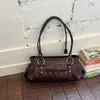 Bolsa Boston de Gran Capacidad para Debajo del Brazo de Venta Caliente Transfronteriza para Mujer Otoño Invierno Retro Nueva Elegante Clásica Bolso Grande de Hombro Único