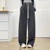 Pantalones a Cuadros Estilo Perezoso de Otoño para Mujer Tallas Grandes 118