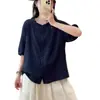 Cardigan feminino novo estilo coreano, cartoon bordado, camada dupla de gaze, gola alta, renda franzida, manga curta, algodão amigo da pele, roupa feminina