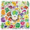 50 pegatinas originales de grafiti de frutas y verduras, con expresión de dibujos animados, para decorar bolsas, tarjetas, patinetas, equipajes, cuentas de mano.